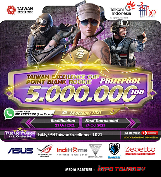 turnamen pb point blank oktober 2021 taiwan excellence cup poster