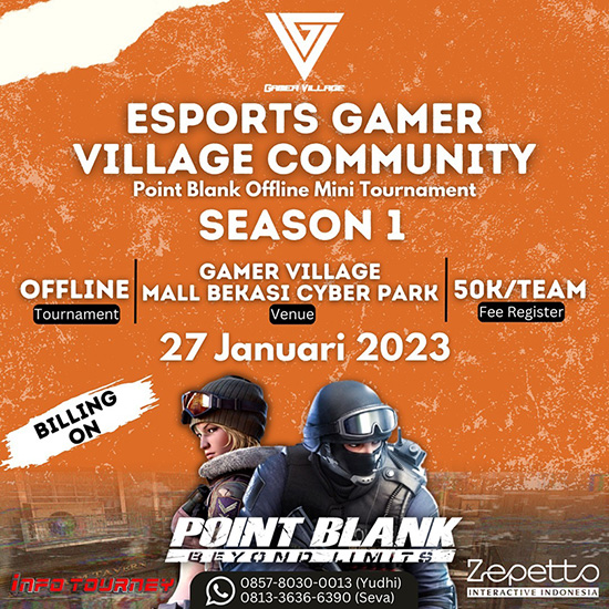 turnamen pb point blank januari 2023 esports gv community season 1 poster