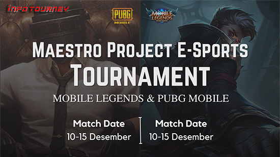 turnamen pubgm pubgmobile desember 2021 maestro project logo