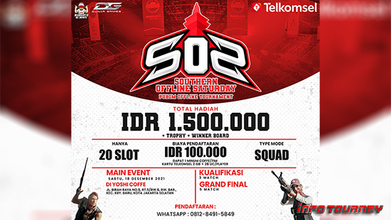 turnamen pubgm pubgmobile desember 2021 southern offline saturday logo