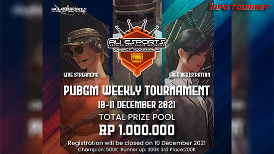 turnamen pubgm pubgmobile desember 2021 ali esports weekly logo