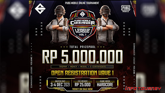 turnamen pubgm pubgmobile november 2021 commander league vol 1 wave 1 logo