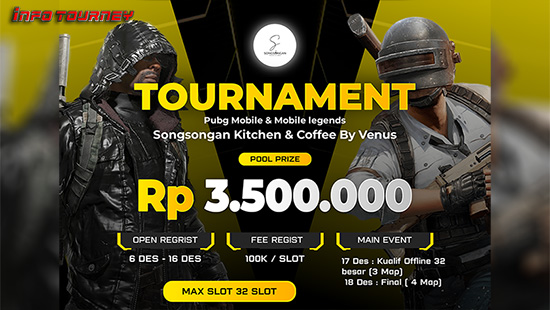 turnamen pubgm pubgmobile desember 2022 songsongan malaka by venus logo