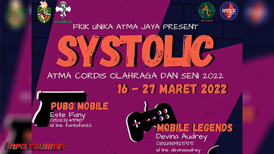 turnamen pubgm pubgmobile maret 2022 atma cordis systolic 2022 logo