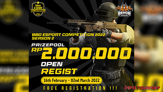 turnamen pubgm pubgmobile maret 2022 bbo esport competition season 2 logo