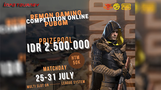 turnamen pubgm pubgmobile juli 2022 remon gaming competition logo