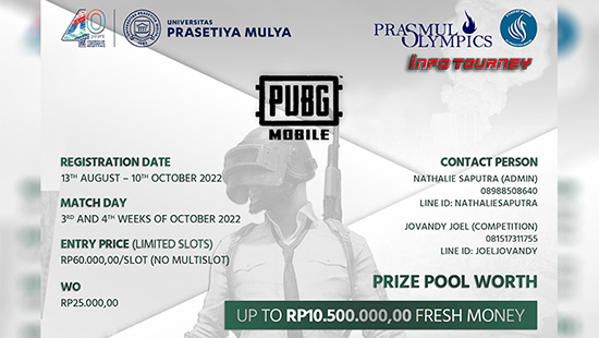 turnamen pubgm pubgmobile oktober 2022 phoenix cup prasmul olympics logo