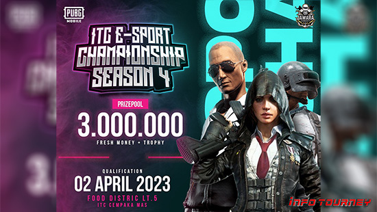 turnamen pubgm pubgmobile april 2023 itc esport championship season 4 logo
