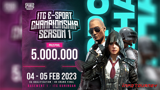 turnamen pubgm pubgmobile februari 2023 itc esport championship season 1 logo