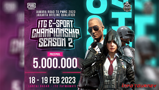 turnamen pubgm pubgmobile februari 2023 itc esport championship season 2 logo