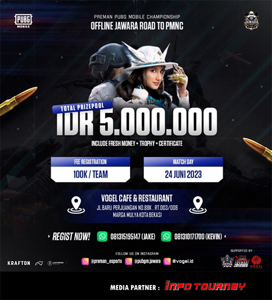 turnamen pubgm pubgmobile juni 2023 jawara road to pmnc 2023 poster