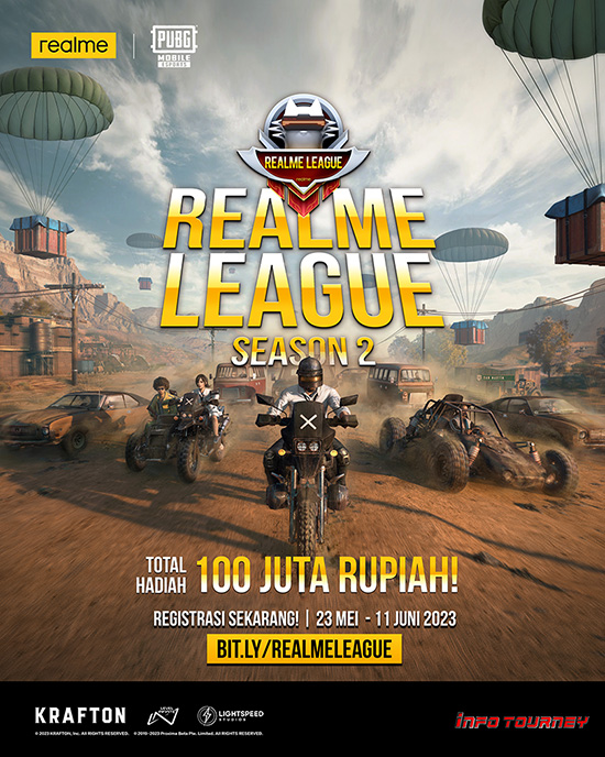 turnamen pubgm pubgmobile juni 2023 realme league season 2 poster