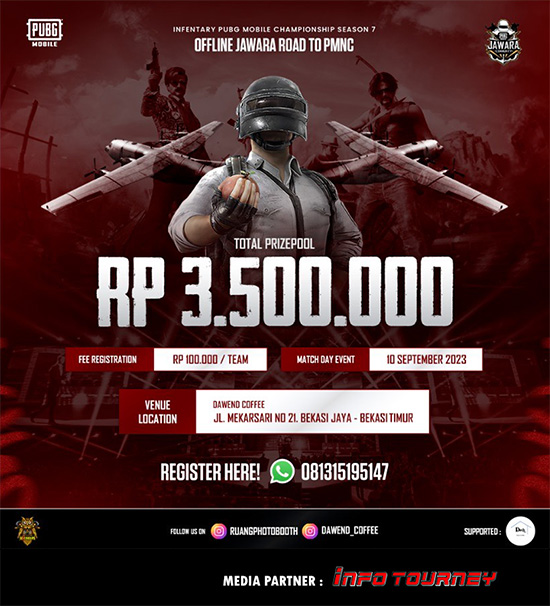 turnamen pubgm pubgmobile september 2023 jawara road to pmnc 2023 poster