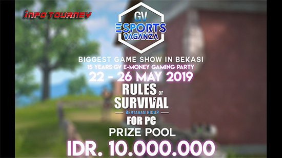 turnamen ros rules of survival gv esports vaganza bekasi mei 2019 logo