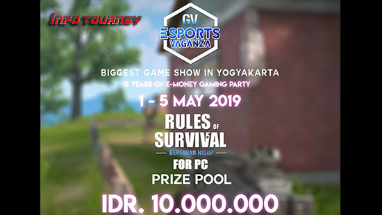 turnamen ros rules of survival gv esports vaganza mei 2019 logo